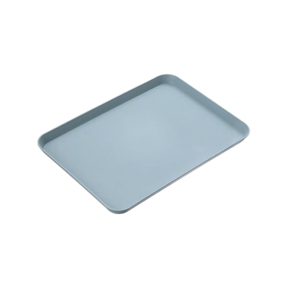 Yuarrent Bandeja plástica de amplia aplicación para servir y organizar bandejas de cocina rectangulares de plástico para té Mostrada azul grande