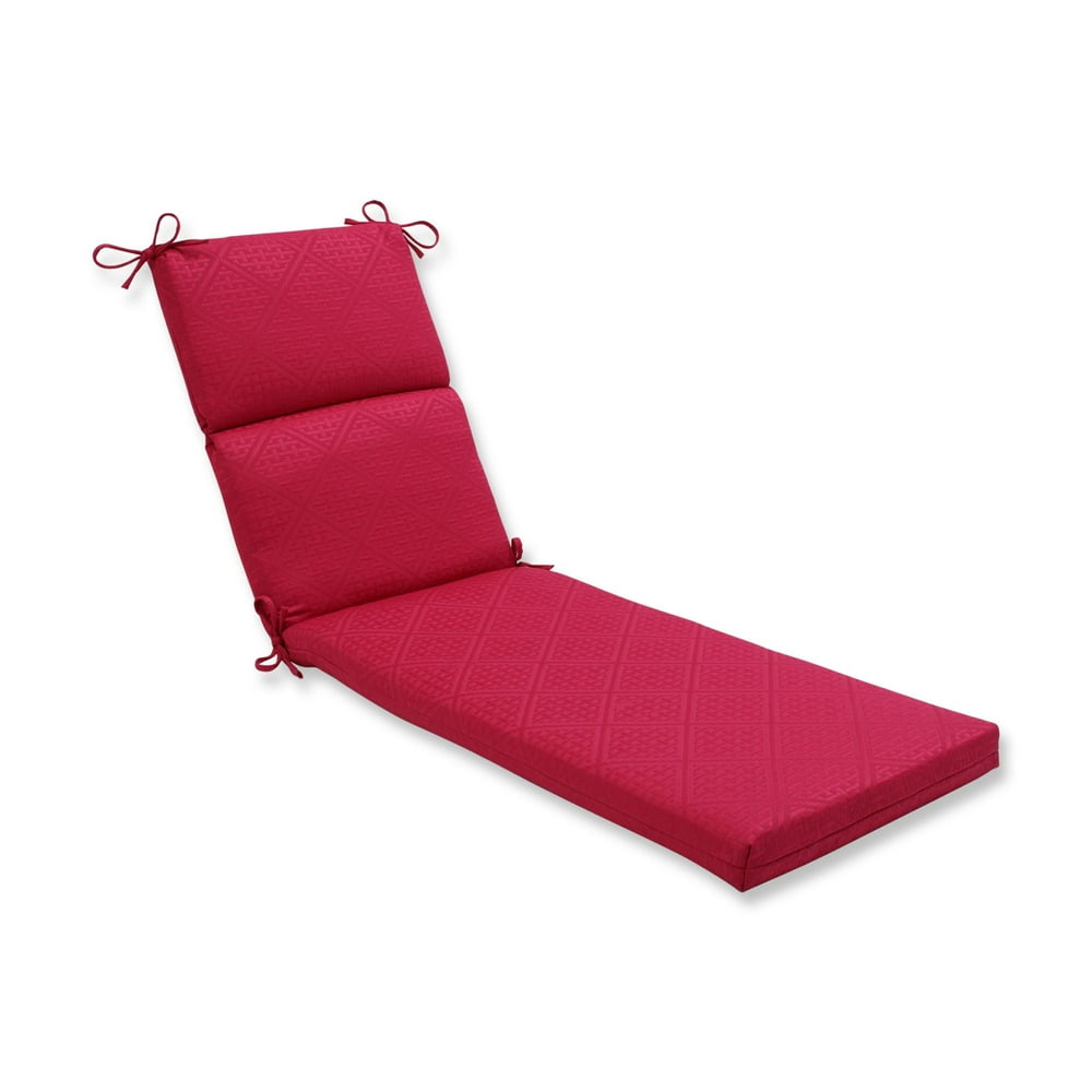 72.5" Pink Solid Outdoor Patio Chaise Lounge Cushion