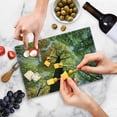 thumbnail image 5 of Tree Cutting Board, Forest in Autumn Green Nature Deciduous Foliage Growth Eco, Decorative Tempered Glass Cutting and Serving Board, Small Size, Dark Brown Pale Green, by Ambesonne, 5 of 5