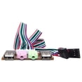 thumbnail image 2 of 6.8cm PC Computer Case Front Dual USB Audio Port Panel Mic Earphone Jack Cable, 2 of 5