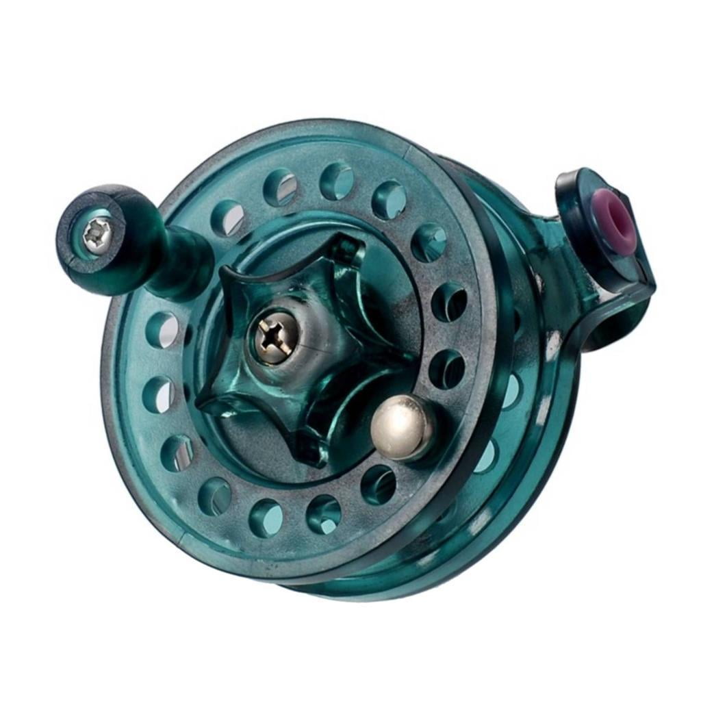 QccHieUs Mini Ice Fishing Reels Lightweight Rock/Fly Fishing Reel Fishing Wheel Black
