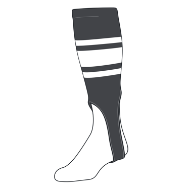 TCK Baseball Stirrups Medium (200C, 7in) Graphite, White