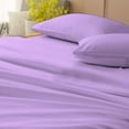 thumbnail image 3 of D.N.G. BEDDINGS Luxury 4 Piece Sheet Set with 6 Inch Deep Pocket 800 Thread Count 100% Egyptian Cotton Solid Lillac Color Olympic Queen Size, 3 of 4