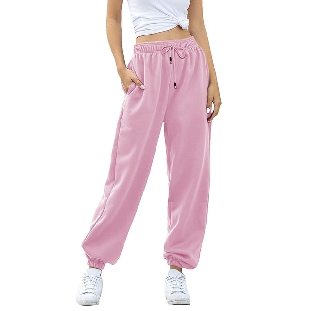WILLBEST Pantalones Deportivos Casuales para Mujer, para Fitness, con Cordón y Bolsillos, Ideales para Correr, Cómodos, Holgados y con Cintura Elástica para Uso Diario. Extra Grande