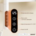 thumbnail image 6 of SIOYIE Smart Rotating Heated Towel Rack for Bathroom, 120W Electric Towel Warmer with Swivel Bars, 1-24H Timer, 115℉-155℉, Wi-Fi App Control, Low Carbon Steel, IPX5, Plug-in/Hardwired, White, 6 of 10