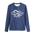 thumbnail image 4 of Pimelu Valentine Shirts for Women Womens Long Sleeve Tshirts Valentines Day Fashion Dog Paws Heart Print Pullover Sweatshirts Ladies Lightweight Spring Crewneck Blouses Tops, 4 of 5