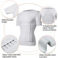 thumbnail image 4 of VASLANDA Men Body Shaper Slimming Vest Tight Tank Top Compression Shirt Tummy Control Underwear Moobs Binder, 4 of 6