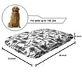 thumbnail image 2 of Nature Art Pet Bed, Monotone Print Hand Drawn Like Flowers and Dragonflies Pattern, Chew Resistant Pad for Dogs and Cats Cushion with Removable Cover, 24" x 39", Charcoal Grey White, by Ambesonne, 2 of 4