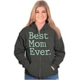 thumbnail image 4 of Best Mom Ever Mothers Day Present Zip Hoodie Sweatshirt Women Brisco Brands L, 4 of 6