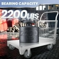 thumbnail image 4 of Reinforced Platform Truck Cart with Cage, 40.1" L X 23.2" W X 19.6" H, Alloy Steel Hand Truck with 4 Universal Wheels, 2200 LBS Push Cart for Garden, Office, Stockroom, Distribution Center, 4 of 7
