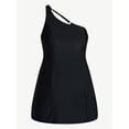 thumbnail image 5 of Time and Tru Women's and Women's Plus Size One Shoulder Swim Dress, Sizes XS-3X, 5 of 5