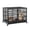 48-inch with food bowl, variant on 42 inch Heavy Duty Dog Crate, Large Metal Dog Cage with Flexible Divider, Dog Cage House with 2 Door, 2 Feeding Bowls, Removable Tray for Small Medium Large Pets
