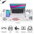 thumbnail image 5 of Long Mouse Pads for Desk,White Christmas Snowflake Pattern Desk Mats on Top Of Desks, Desk Mouse Pad Extra Large with 3mm Non-Slip Base and Stitched Edge for Gaming,Office,Work,Home 31.5x11.8in, 5 of 5