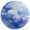 Blue Ink Clouds, variant on 15 Inch Round Grid Plate Mats Heat Non-Slip Resistant PVC Placemats for Kitchen Dining Table Decor Blue and White Batik Pattern 1PCS