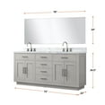 thumbnail image 6 of Abbey 72 in W White Oak Double Vanity, Carrara Marble Top and Faucet Set, 6 of 7