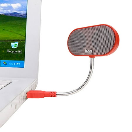 JLab USB Laptop Speakers, Red