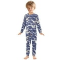 thumbnail image 3 of joogoo Seagull on Wave Pajamas Set Long Sleeve Soft Cotton Sleepwear 2 Piece 24M, 3 of 7