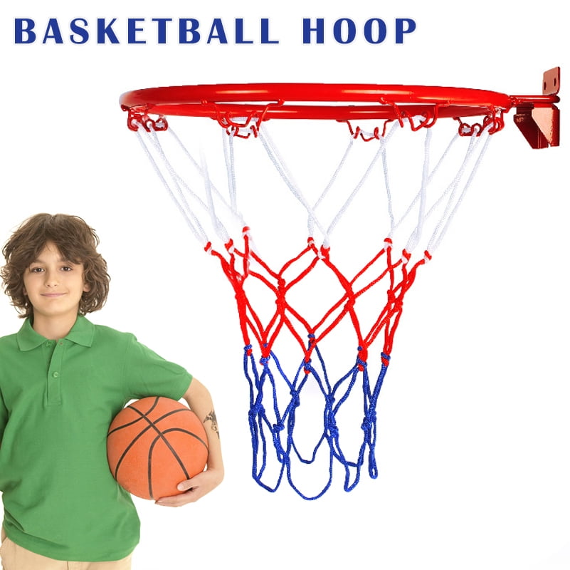 Basketball Goal Hoop Rim Net Wall Mounted Foldable Toys for Indoor Outdoor 