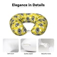 thumbnail image 4 of Disketp Honeybee Travel Pillow Memory Foam Neck Pillow Support Pillow for Camping, Sleeping Rest Cushion Airplane Pillow, 4 of 8