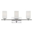 thumbnail image 2 of Designers Fountain 6733-CH 3 Light Bath Bar   Chrome Finish with Frosted White Inside Shade, 2 of 7