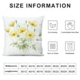 thumbnail image 6 of Acheng Fancy Green Yellow California Poppy Watercolor Painting Hidden Zipper Home Sofa Decorative Throw Pillow Cover Cushion Case Square Design Printed Pillowcase,2 pcs White, 6 of 6