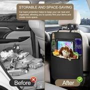 cyrico Back Seat Organizer 2 Pack, 600D Fabric Heavy Duty Waterproof Kick Mats Organizer for Car, SUV