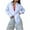 #Blue, variant on YABCSAZ Women's Long Sleeve Button Down Oversized Shirts Striped Plus Size Blouse Tops Jackets Fall Casual Workout Shirts with Pockets