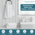 thumbnail image 2 of Casa Platino Hand Towels for Bathroom - 4 Piece Set (16" x 28"), Soft & Absorbent Bath Hand Towels, Premium White Hand Towels for Bathroom, 100% Cotton Bathroom Hand Towels for Everyday Use - White, 2 of 8