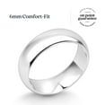thumbnail image 5 of Kezef Sterling Silver Wedding Band Ring for Men and Women – 6mm Dome Band, 925 Silver Comfort-Fit Ring Size 12, Classic Everyday Jewelry Essential, 5 of 7