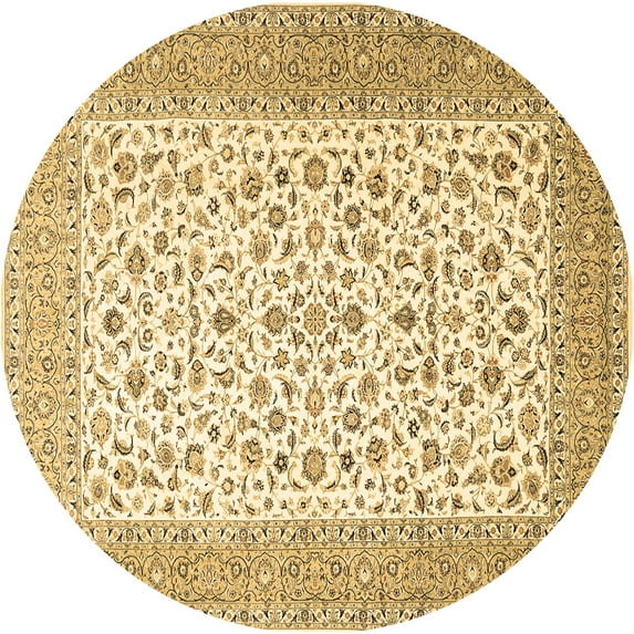 Ahgly Company Indoor Round Persian Brown Traditional Area Rugs, 3' Round