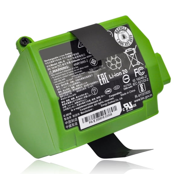 New ABL-B Replacement Sweeper Rechargeable Li-ion Battery for iRobot Roomba S9 9150   S9  9550 Robot Vacuum Series 4INR19/65-2 14.4V 3300mAh/48WH