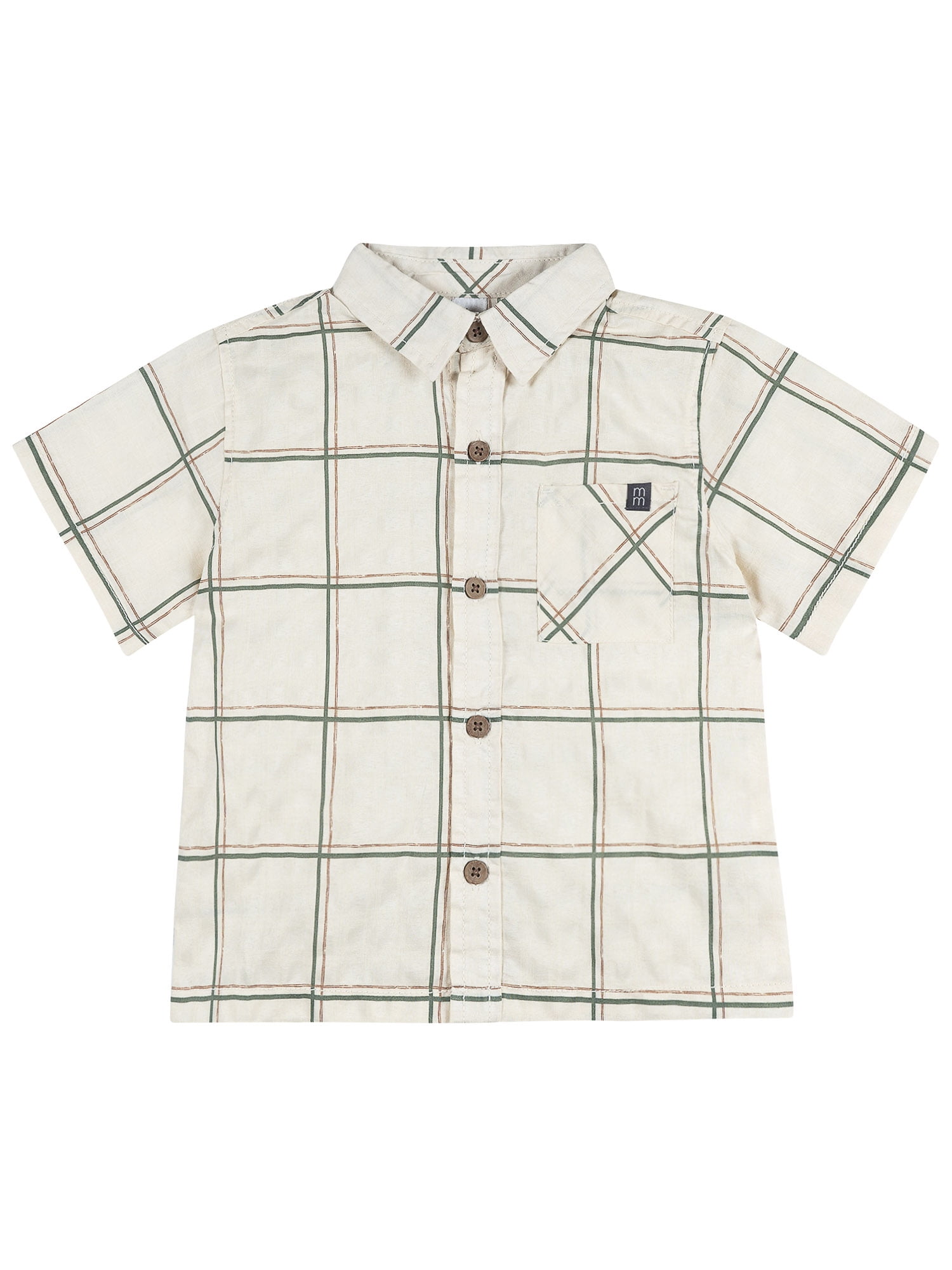 Modern Moments by Gerber Baby and Toddler Boy Button Front Shirt and Short Set, 2-Piece, Sizes 0/3 Months - 5T
