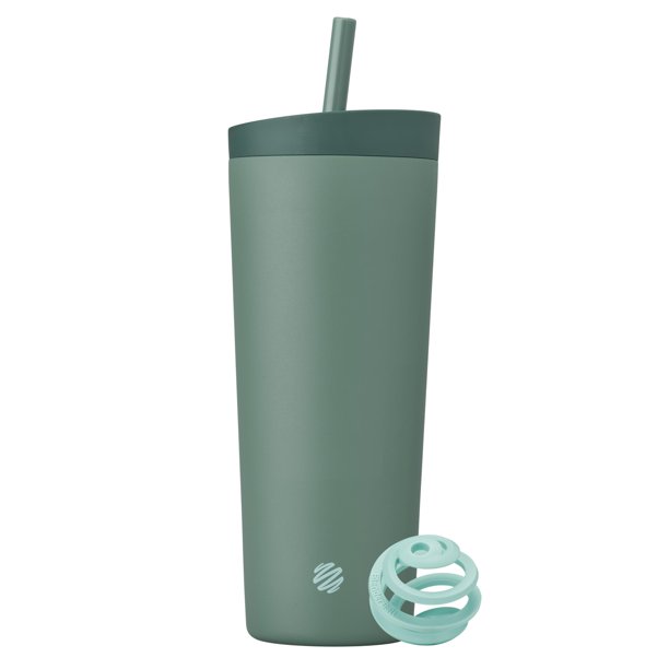 Vaso mezclador, botella 2 en 1, aislante, 710 ml, verde