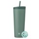 thumbnail image 1 of Vaso mezclador, botella 2 en 1, aislante, 710 ml, verde, 1 of 5