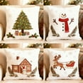 thumbnail image 3 of Christmas Pillow Cover 18x18 Inch, Christmas Decorations for Winter Holiday Home Bedroom Sofa Cushion, Soft Tufted Rabbit Throw Pillow Case Couch Living Room Xmas Party Gifts (1PC, Rabbit), 3 of 6