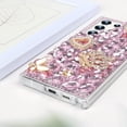 thumbnail image 5 of for Galaxy S24 Ultra Bling Case Women Girls Luxury 3D Glitter Diamond Sparkle Crystal Rhinestone Phone Case Cute 3D Heart Crown Flower and Butterfly Gemstone Case for Galaxy S24 Ultra, Pink, 5 of 14