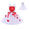 thumbnail image 6 of XEGLSBU Flower Girl Dress with Sleeves 2T Dress Valentine's Day Girls' Puffy Dress Bow Festival Party Dress 2 12 Years Old White Size 4-5 Years, 6 of 8