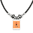 thumbnail image 1 of Soccer Ball Association Athlete Player Necklace Jewelry Torque Leather Rope Pendant, 1 of 3