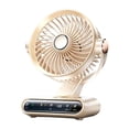 thumbnail image 2 of Led Digital Display Rotatable Desktop Fan, Rechargeable Silent Multi-Speeds Usb Table Cooling Fan For Office Bedroom Travel(8.66*7.09*6.3 in)Beige, 2 of 9