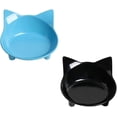 thumbnail image 1 of 2 cuencos para gatos antideslizantes, plato de comida poco profundo para gatos, cuencos para mascotas para aliviar el estrés de la fatiga de los bigotes y prevenir la alimentación de gatos,, 1 of 5