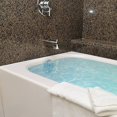 thumbnail image 4 of Bathtub Drain Stopper with Suction Cup for Deep Water Bathtubs, Deep Drain Cover Adds Bathtub Water for a Warmer, Comfortable Shower (Transparent Blue, 4 of 5