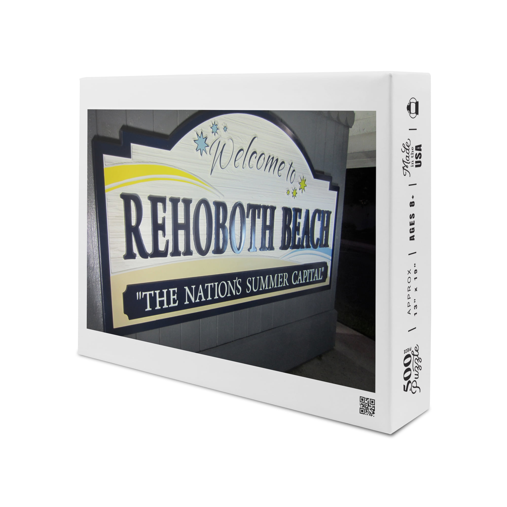 Rehoboth Beach, Delaware, Sign (19x27 inches, Premium 500 Piece