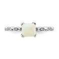 thumbnail image 4 of Primal Silver Sterling Silver Polished 6mm White Opal and Diamond Ring, 4 of 4