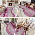 thumbnail image 5 of Pink Coastal Area Rug 5x7 FT, Non Slip Bedroom Throw Carpet, Summer Beach Nautical Abstract Art Washable Soft Floor Carpet Non-Shedding Rug for Dining Room Bedside Classroom Desk, 5 of 9