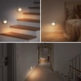 thumbnail image 3 of Luz nocturna con enchufe eléctrico juego de 2, lámpara con sensor de movimiento interior con atenuación continua, luz nocturna LED cálida, buena para pasillo, escaleras, dormitorio, cocina, dormito, 3 of 5