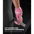 thumbnail image 2 of Ganchos para levantamiento de pesas DMoose Fitness con soporte rosa para muñeca, 2 of 9