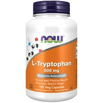 NOW Supplements, L-Tryptophan 500 mg, Encourages Positive Mood*, 120 Veg Capsules