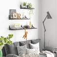 thumbnail image 2 of Fairy Floating Shelves, Rustic Wood Shelves, 4 Sets of Wall Mounted Shelf, 14.2x6.1x4.3inches, Weathered Gray, 2 of 8