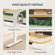 FlexiSpot 48x24 Electric Standing Desk with One-Piece Desktop, 2 Removable Drawers, Headphone Hook, 4 Height Memory Presets, 250lbs Capacity Ergonomic Sit Stand Desk with Monitor Stand