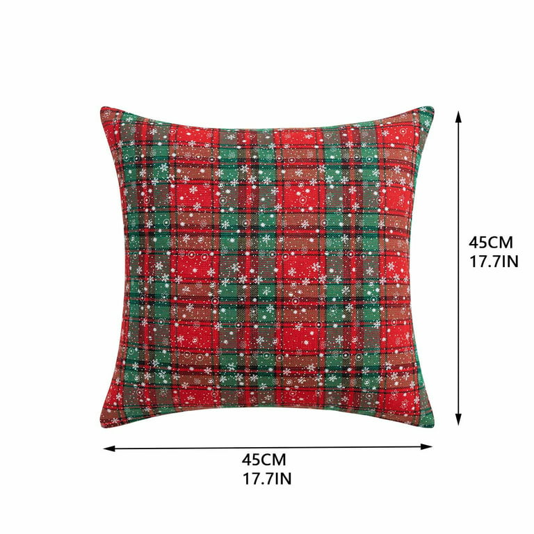 Christmas Plaid Decorative Throw Pillow